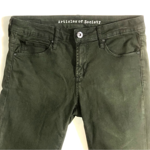 Articles of Society Deep Olive Skinny Jeans 26 - Picture 5 of 9